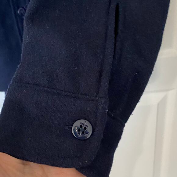 Ralph Lauren Polo Jeans Med Navy Wool Blend Button Shirt Jacket Preppy Cabincore - Picture 9 of 12